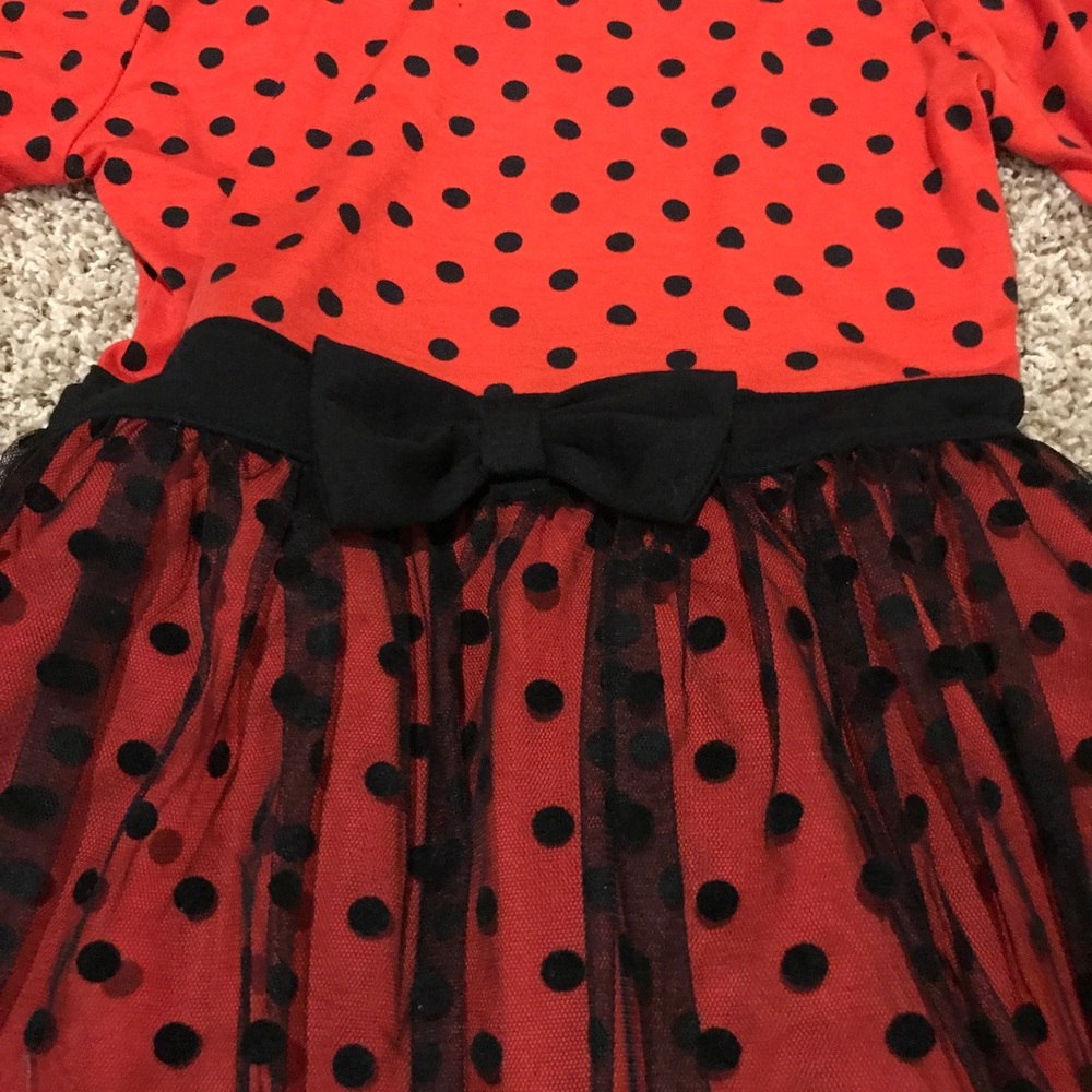 Girls bright Red Christmas Dress - Picture 2 of 5